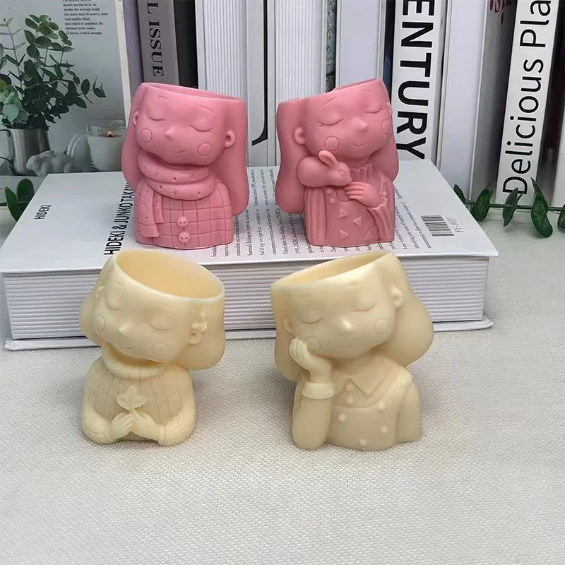Силиконовая 3D форма для девочек инструменты изготовления цветочного горшка