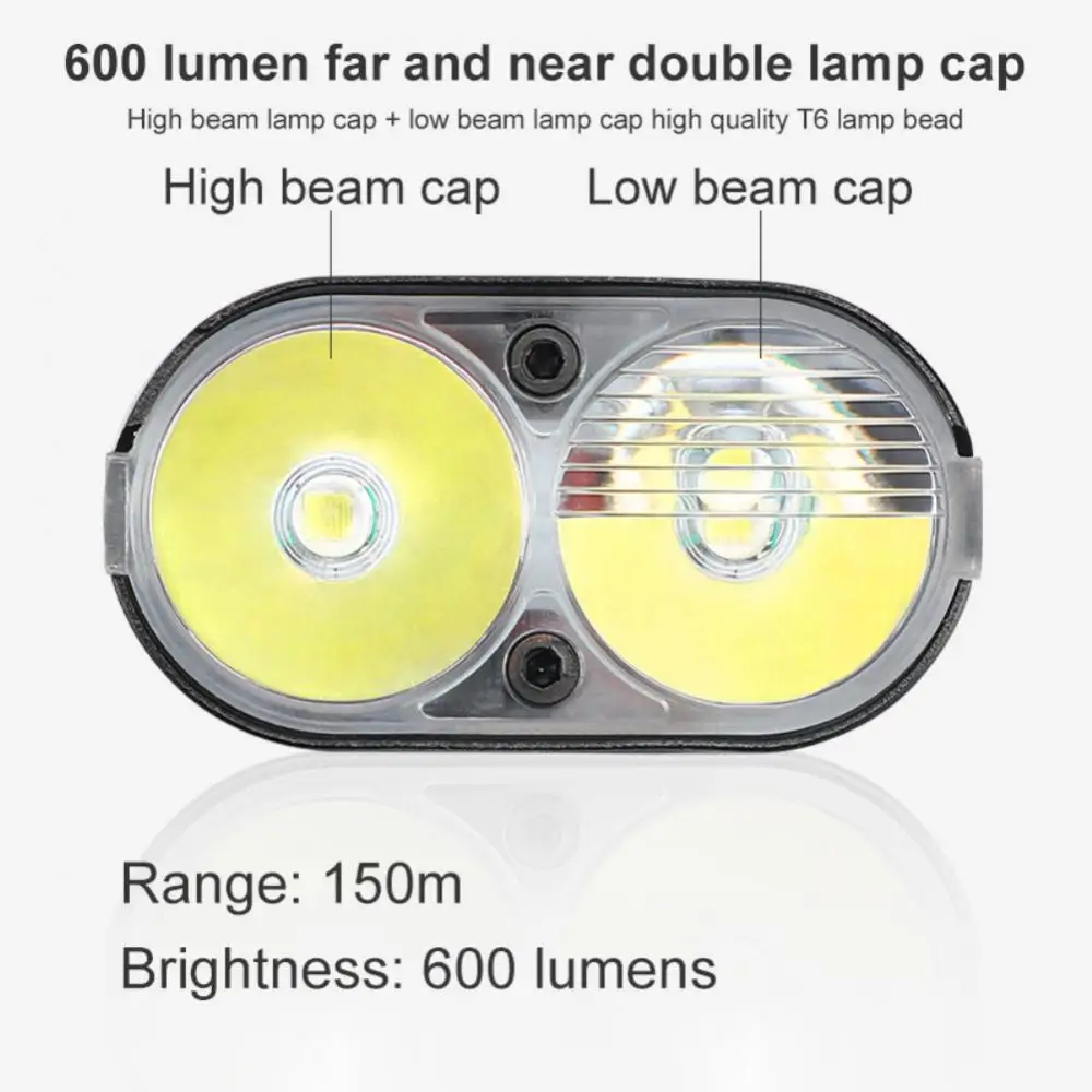

Bike Light Waterproof USB Rechargeable Dual Headlight MTB Front Lamp Headlight Aluminum Ultralight Flashlight Bicycle Light