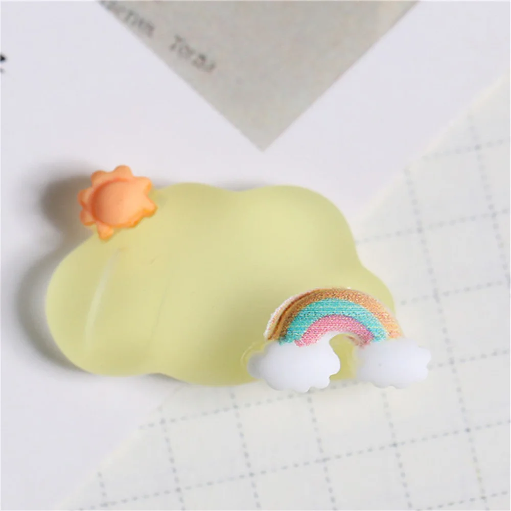 WFFNNKC 20 шт. Кавайные звезды, солнце, луна, радуга, облака, смола дополнительные серьги украшения для изготовления ювелирных изделий DIY ремесла телефонный чехол головной убор декор на.