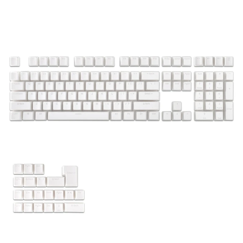 

PBT RGB Keycaps OEM Cream Pudding Layout 108-Key Two-Color Translucent Keycap E8BE