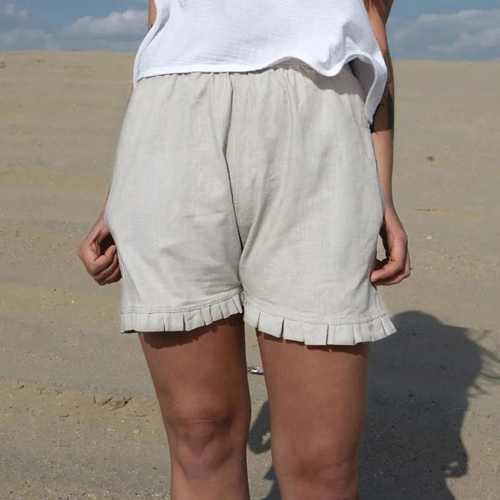 

Короткие юбки для женщин, сексуальные женские повседневные летние брюки с эластичным поясом, короткие юбки для женщин, сексуальные комплек...