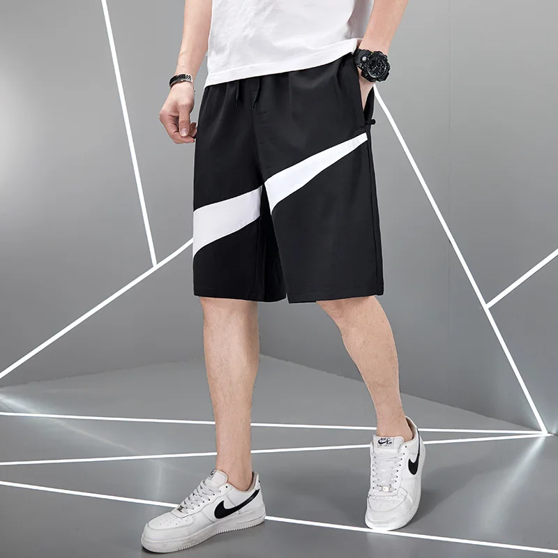 

Летние мужские новые спортивные шорты 2022, Модные свободные пляжные повседневные брюки в стиле оверсайз с пятью звездами, горячая распродаж...