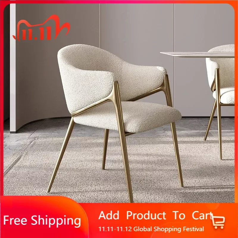 

Office Luxury Dining Chairs Kitchen Modern Gold Mobile Dining Chairs Nordic Metal Chaise Salle A Manger Dining Sets Furniture