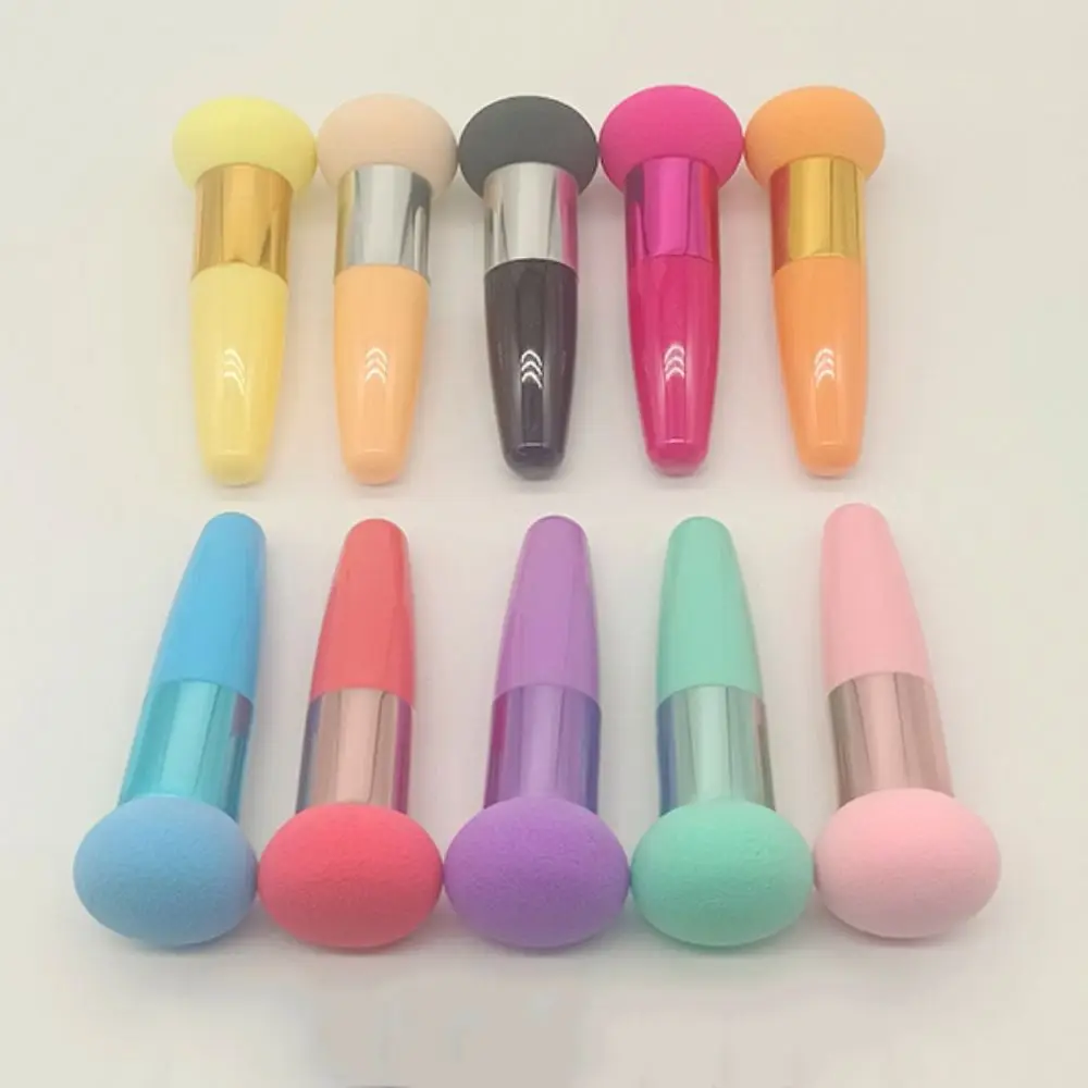 

Mini Mushroom Shape Both Wet And Dry Latex Material Makeup Tool Powder Puff Beauty Pen Stick Cotton Pad