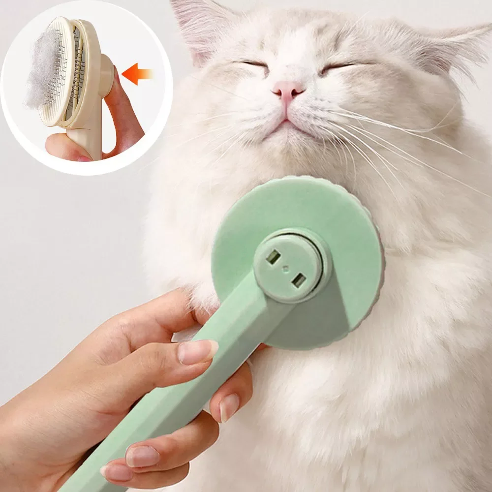 

2023NEW Cat Brush Cat Comb Self Cleaning Slicker Brush For Dog Cats Pet Grooming Comb Automatic Cats Hair Brush Cat Accessories