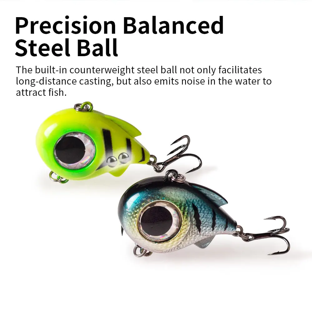 Фото Рыболовная приманка Hanlin Big Eyes VIB, тонущая, 4 см/1,57 дюйма/8,5 г, вибрационный погремушка, искусственная жесткая приманка без губ, снасти для щуки и окуня №3