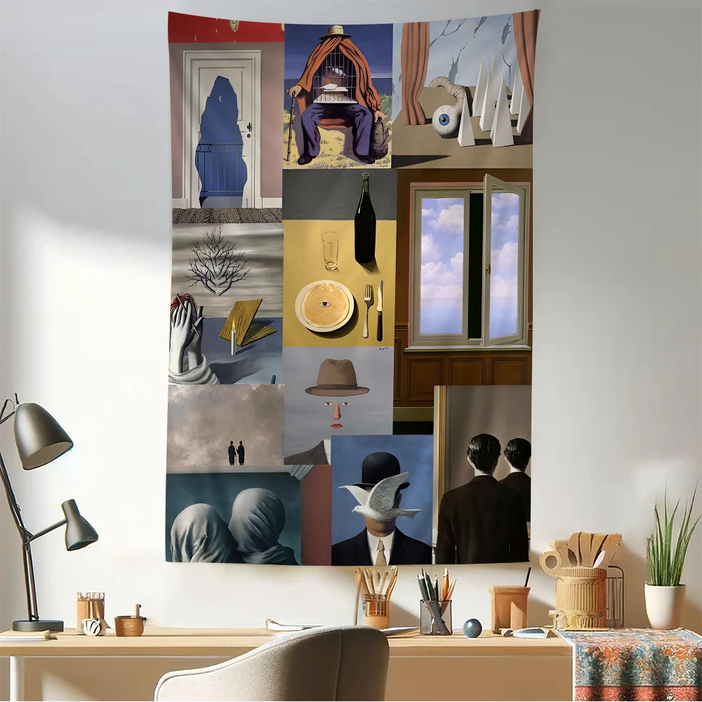 Милая художественная живопись Рене Магритт DIY Настенный гобелен Искусство