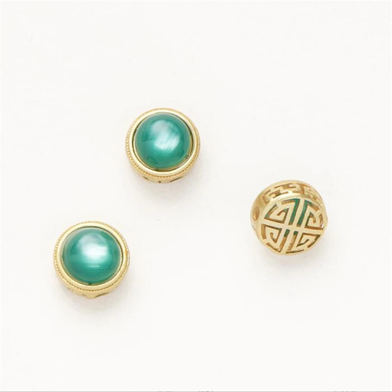 

Круглые бусины-разделители с золотым покрытием 14 к, 11 мм