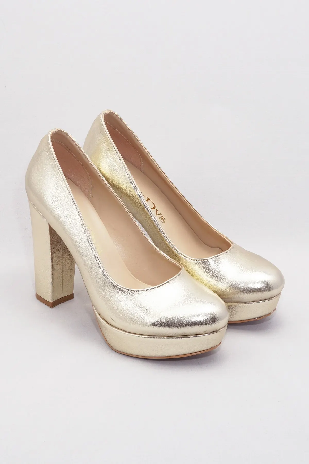 

Women's Fashion Handmade Gold Lady Classic High Heels Shoes