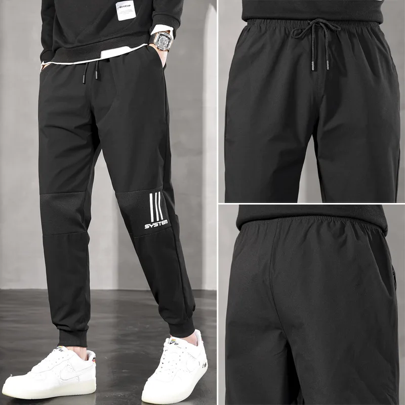 

Classic Black Business Casual Men Pants Fashion Hip Hop Cargo Pants Spring Summer Goth Wide Leg Trousers Vacation Mens Clothing