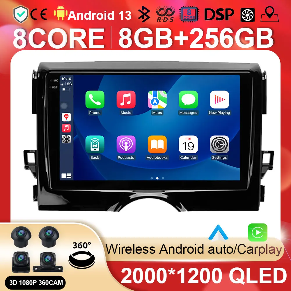 

Автомагнитола на Android, мультимедийный видеоплеер, навигация для Toyota Mark X X130 2 II 2009-2019, стерео, GPS, BT 5,0, 2din, 2 din, dvd