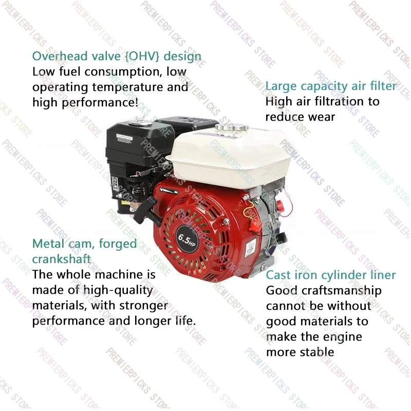 168F бензиновый двигатель одноголовочный цилиндр четырехтактный OHV режущий станок