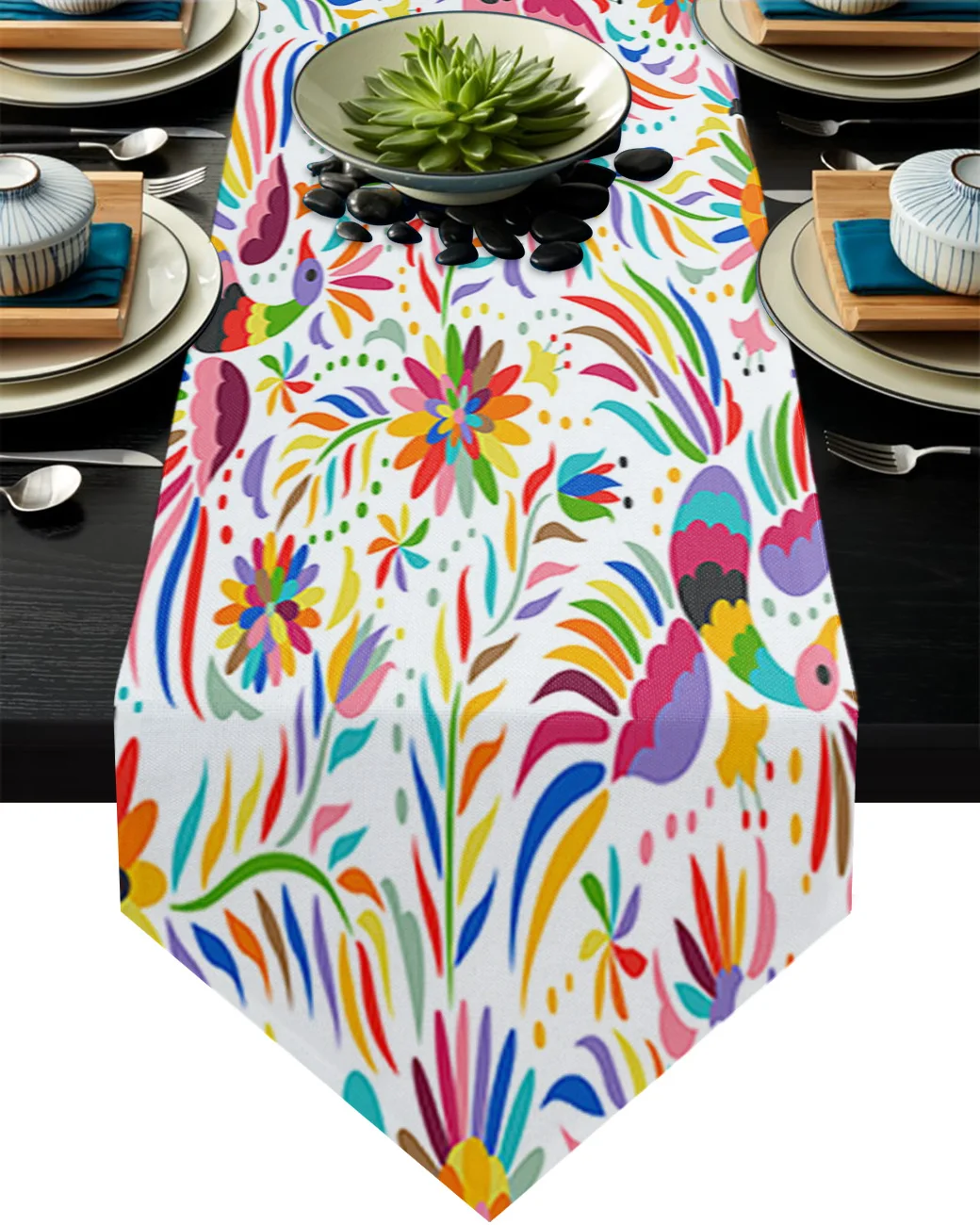 

Скатерти с мексиканской вышивкой, современные домашние кухонные столовые скатерти, украшение для свадебного стола, настольная скатерть