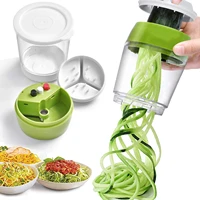 handheld vegetable fruit slicer 5 in 1 adjustable spiral grater cutter salad tools zucchini noodle spaghetti maker