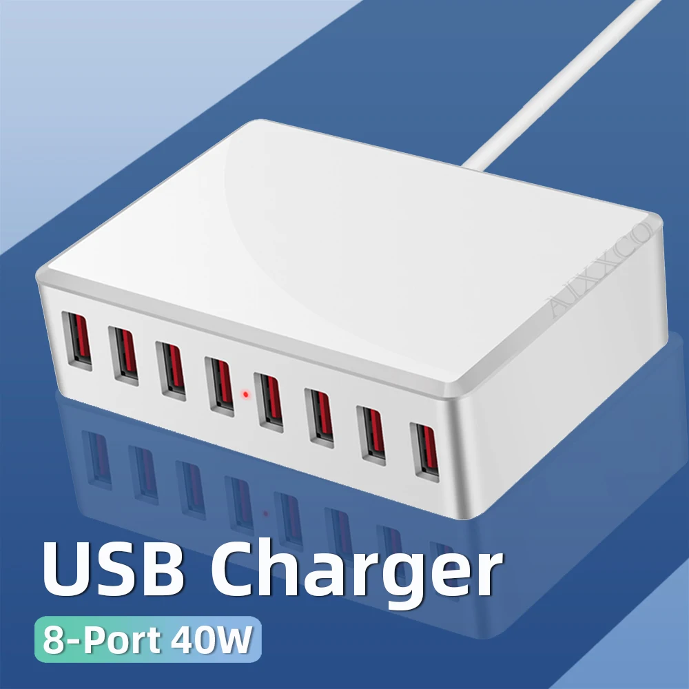 

Зарядное устройство с 8 USB-портами, 40 Вт