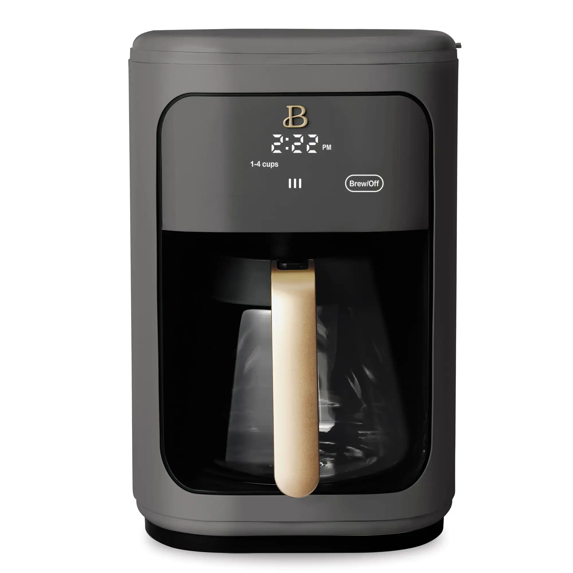 

14 Cup Programmable Touchscreen Coffee Maker, Oyster Grey by Drew Barrymore
