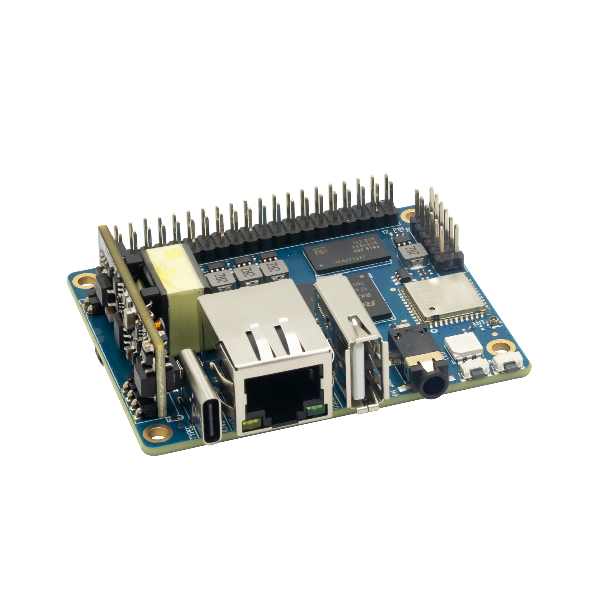 Banana Pi BPI-P2 PRO Rockchip RK3308 64 бит четырехъядерный кронштейн Cortex-A35 с модулем POE 512M DDR3 8G eMMC