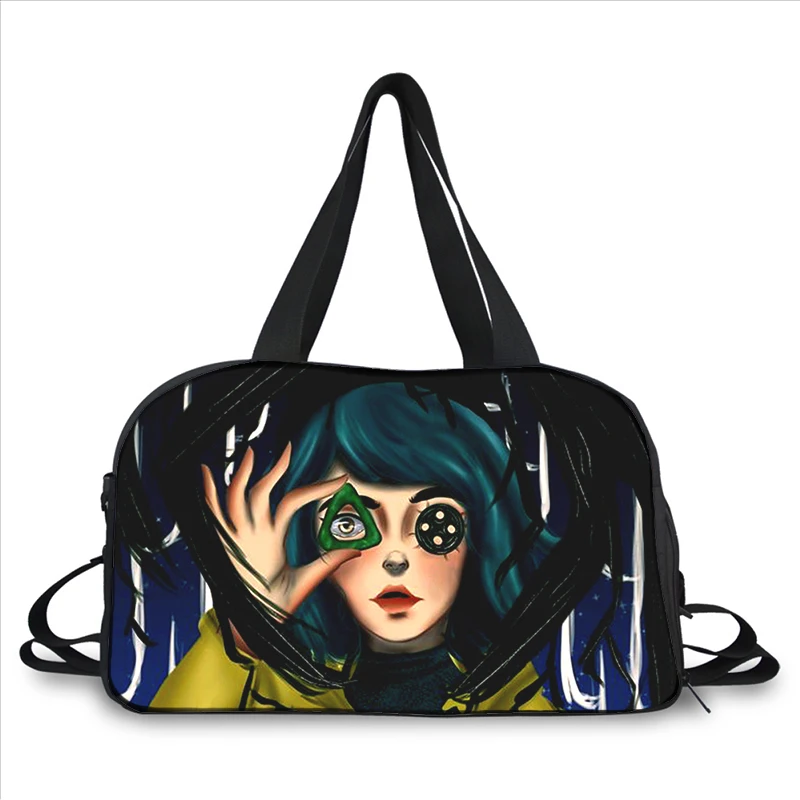 Coraline the Secret Door 3D printing fashion trend portable large capacity multi-function messenger bag travel bag