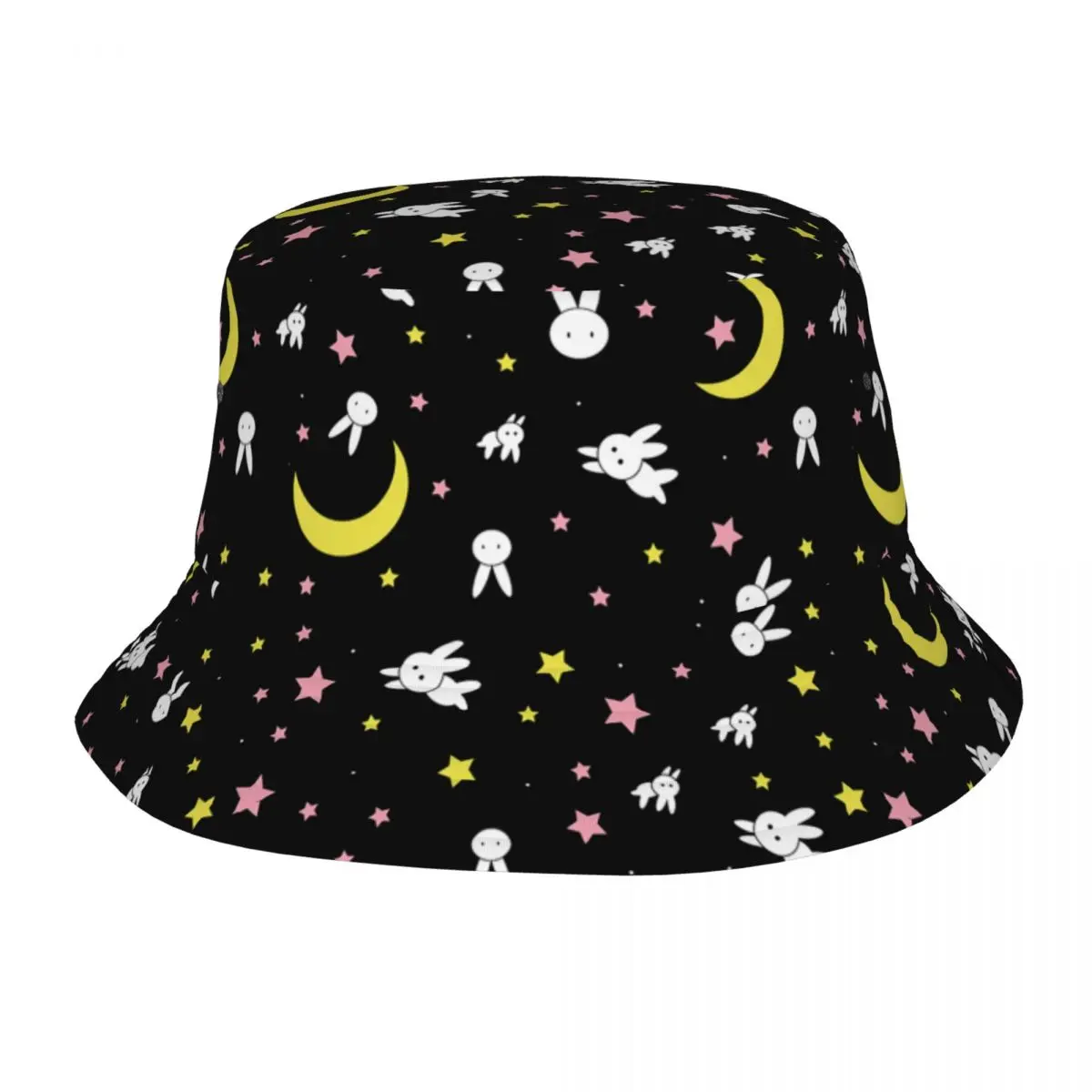 

Unisex Bucket Hat Moon Pattern Cute Bunny Vocation Getaway Headwear Hiking Fisherman Cap Anime Irish Country Hat Gift Idea
