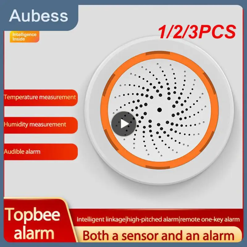 

1/2/3PCS Tuya ZigBee Smart Siren Alarm 90dB Sound Light Home Security Alarm Works With Tuya Zigbee Hub