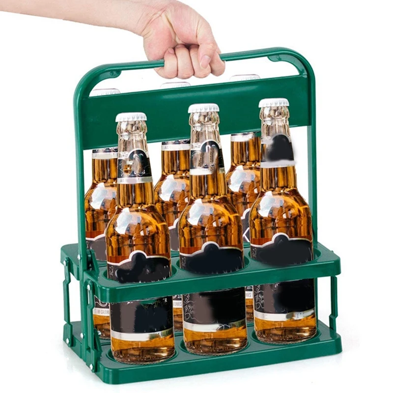 Складная подставка для бутылок с 6 отверстиями Портативная барбекю столовых