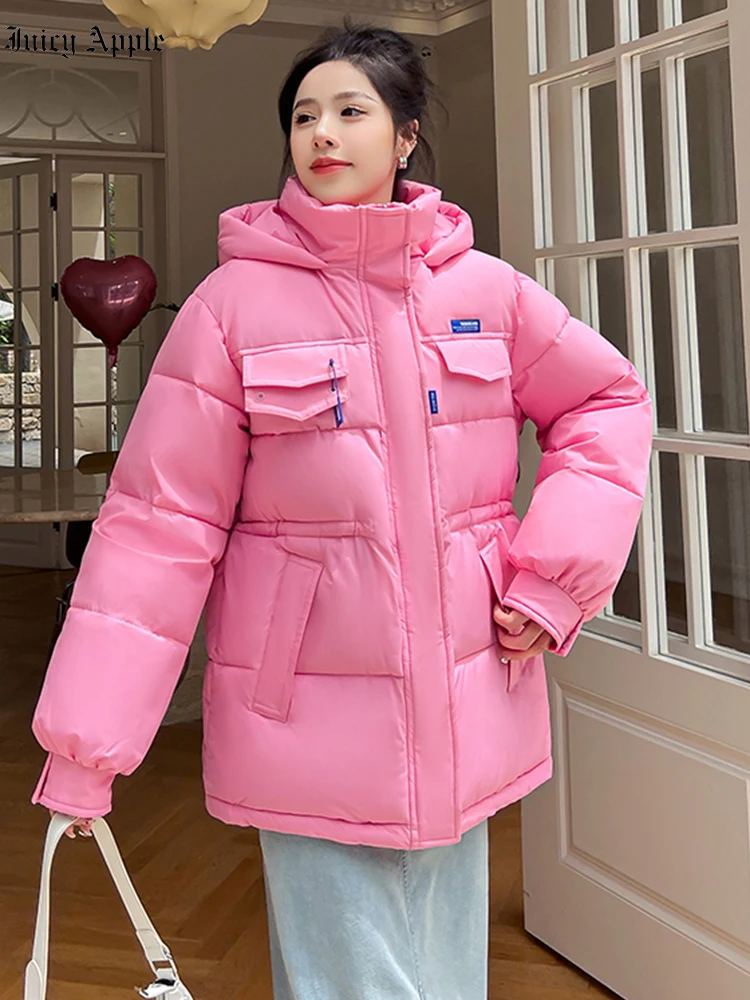 parkas woman winter 2022 New Oversized Jackets Casual Thick Warm Hooded Solid Coats Female Winter Outwear Sports Jacket parkas