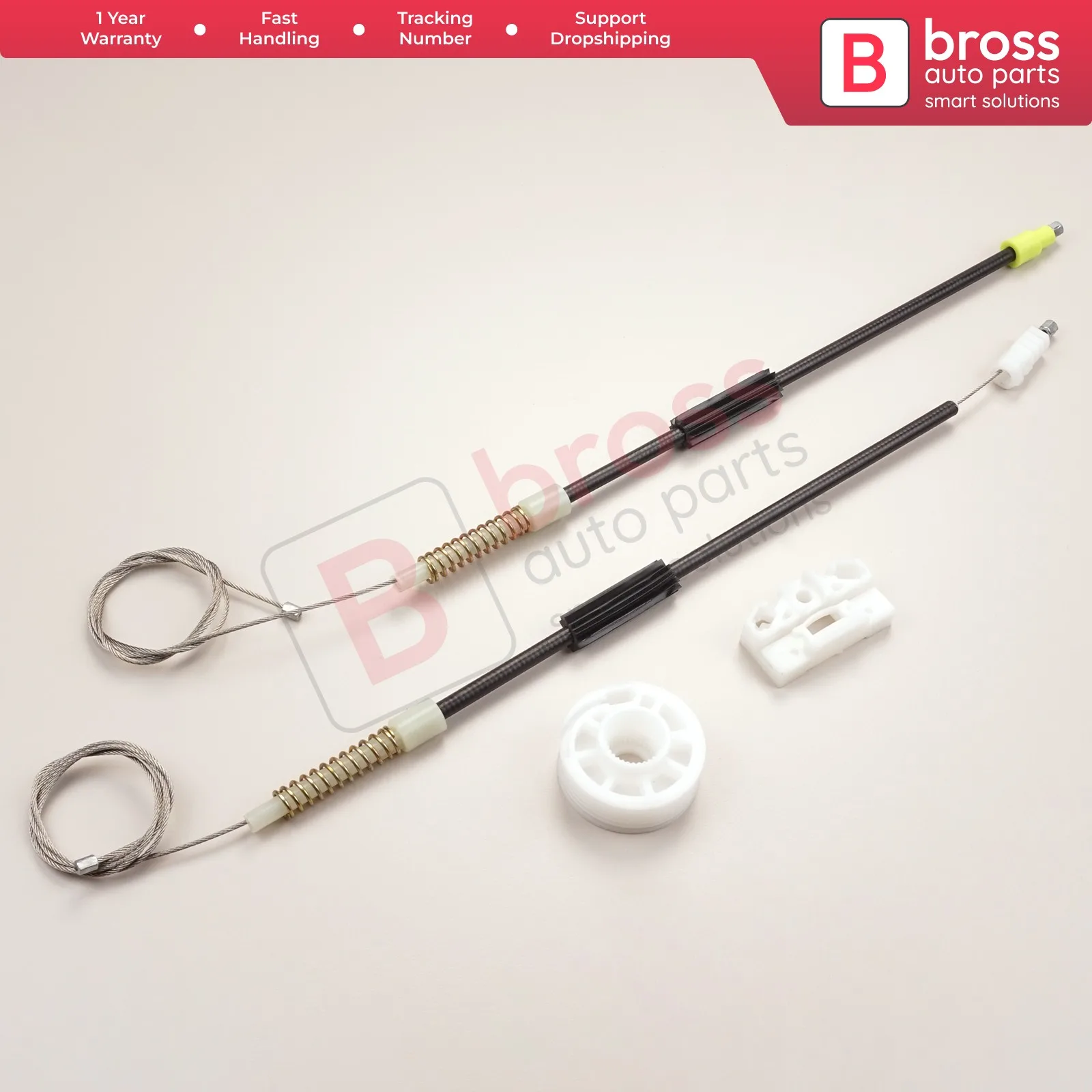 

Bross Auto Parts BWR970 Electrical Power Window Regulator Repair Kit REAR Left Door for Mercedes E320 1996-2002 S320 1998-2005