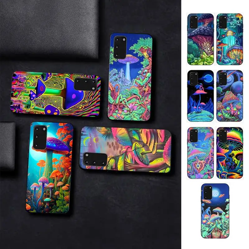 

Weird Mushroom Psychedelic Phone Case For Samsung S 9 10 20 21 22 23 30 23plus lite Ultra FE S10lite Fundas