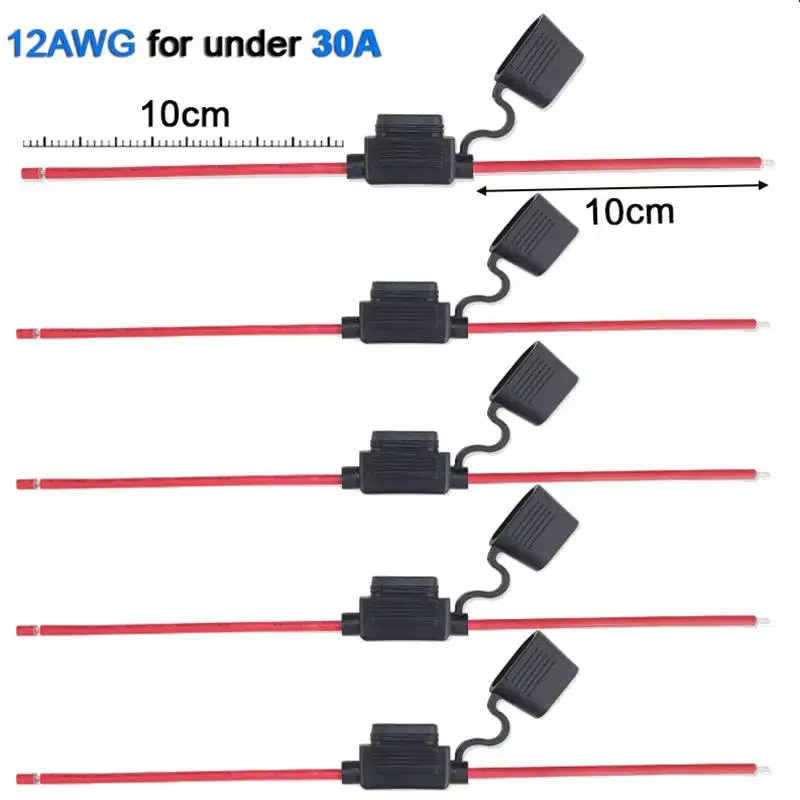 

16/14/12/10AWG водонепроницаемый автомобильный держатель предохранителя мини-маленький средний автомобильный предохранитель лезвия провод кабель 10A 20A 30A 50A предохранитель розетка B6