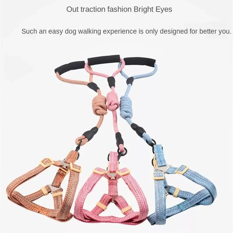 

2023NEW Dog Harness Breathable Dog Chest Back Traction Rope Set for Small Large Dog Dog Harness Pet Product