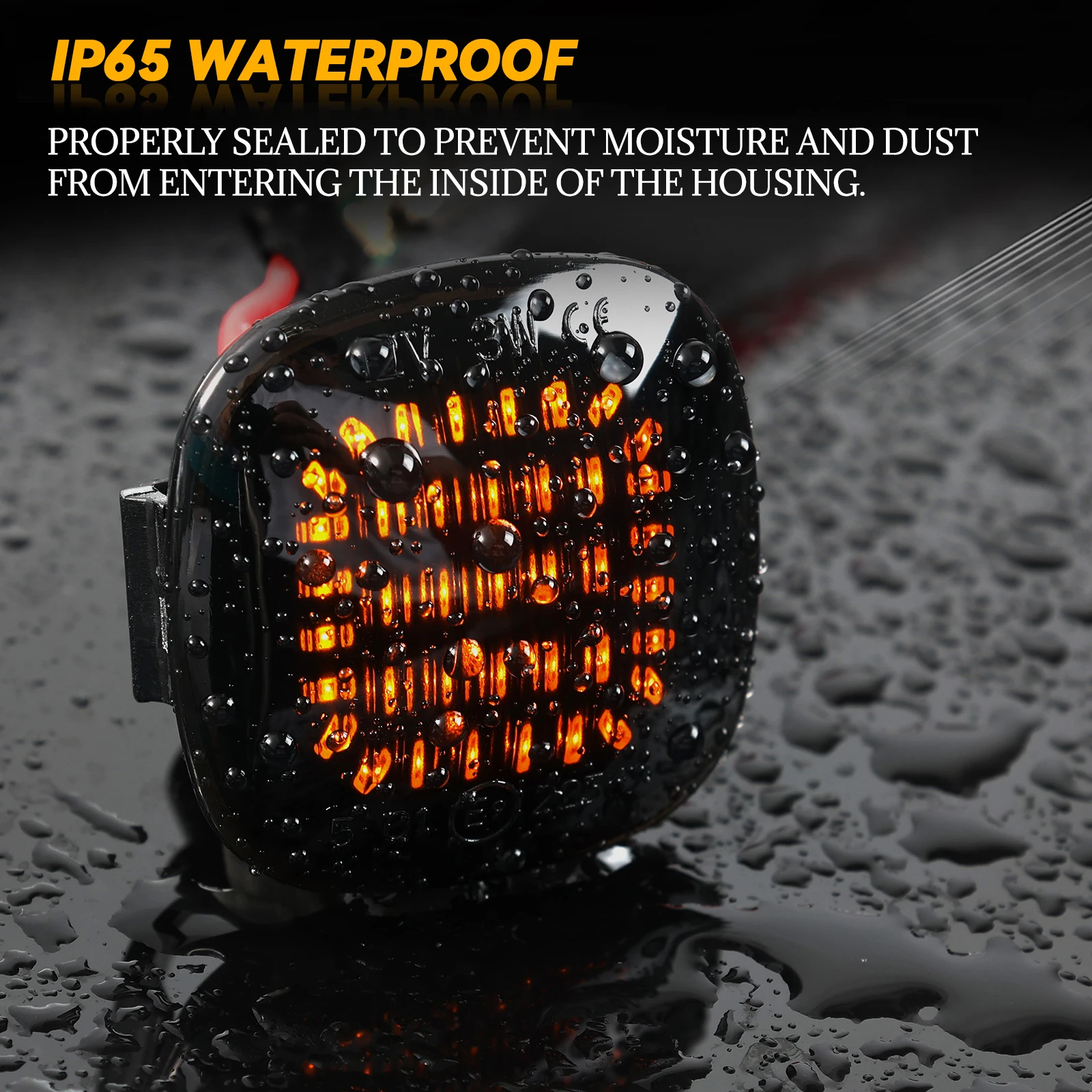 Дымовой светодиодный боковой габаритный фонарь динамический указатель поворота