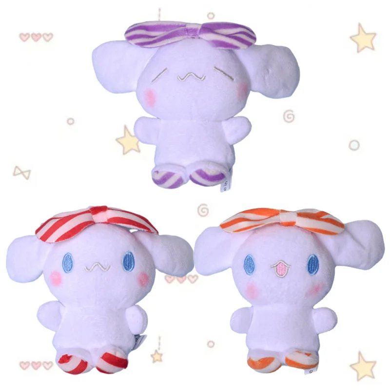 

12cm Kawaii Bowknot Cinnamoroll Plush Toy Anime Cartoon Cute Soft Plushie Doll Pendant Ornaments Children Toys Birthday Gifts