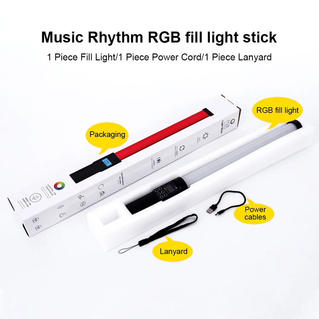 

Photo LED Stick Adjustable Color Temperature Rechargeable Fill Light Exquisite Lamp Low Consumption for Camera Accessories