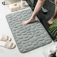 2022 bathroom mat absorbent bath carpet non slip pebble carpets memory foam washable rug toilet floor mat shower carpets set