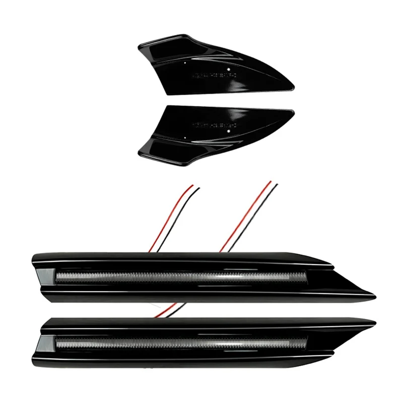 Передний бампер спойлер сплиттер DRL светодиодные дневные ходовые огни для Mercedes