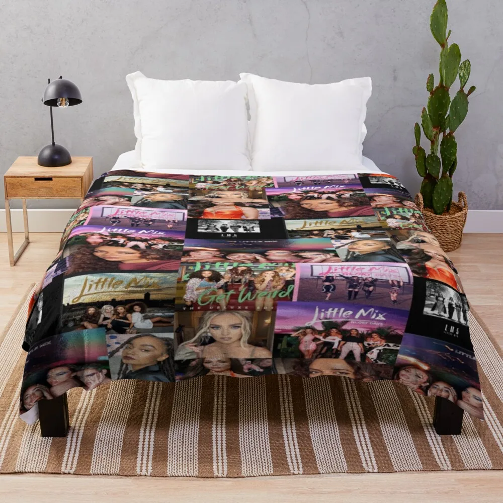 

Little mix Throw Blanket Fleece loose blanket decorative bed blankets