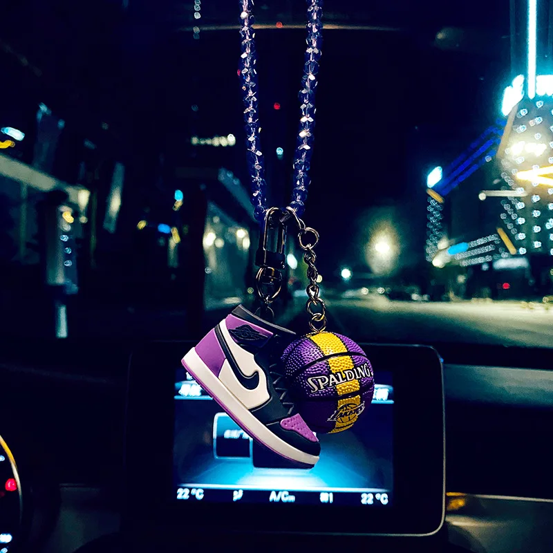 

Модный новый креативный автомобильный кулон, Мужская Высококачественная брендовая Баскетбольная обувь, Хрустальный автомобильный Декор