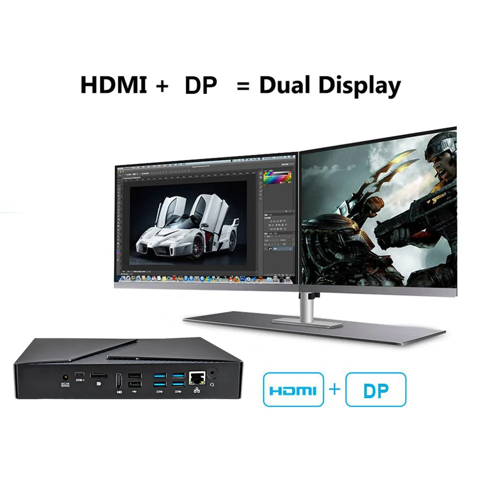 Игровой мини-ПК Intel i9 10885H i7 10870H Windows 11/10 GTX 1650 DDR4 NVMe SSD настольный компьютер NUC 4K HD DP WiFi