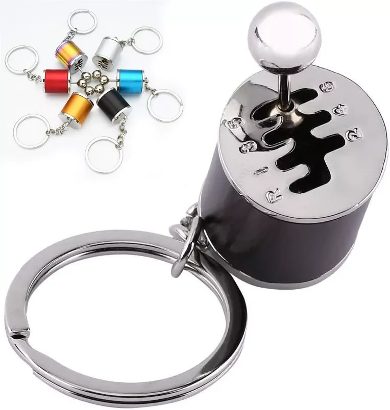 

Auto Part Model Gear Box Keychain Six-speed Manual Transmission Shift Lever Keyring Key Chain Ring Keyrings Keyfob