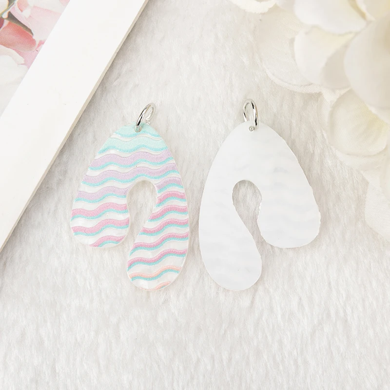 8 шт. милые подвески в виде цветов акриловые красочные серьги с подвеской вишни и