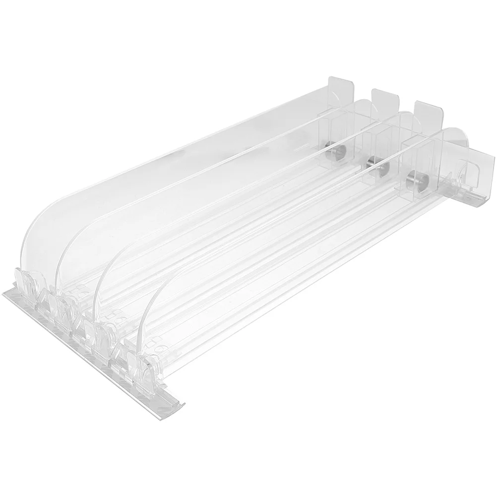 

Refrigerator Shelf Pusher Clear Water Bottle Slide Out Drink Shelves Propeller