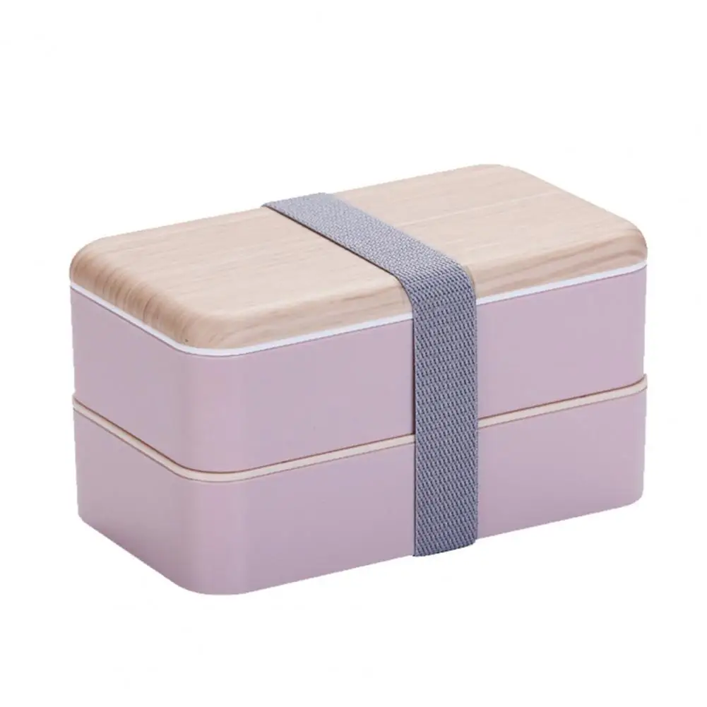 

Двухслойный деревянный Ланч-бокс, многофункциональный пластиковый контейнер для микроволновой печи