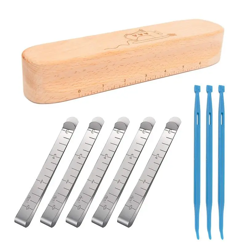 

Sewing Clips For Fabric 5pcs Sewing Machine Supplies Measurement Ruler Pinning And Marking Accessories Quilting Clips For