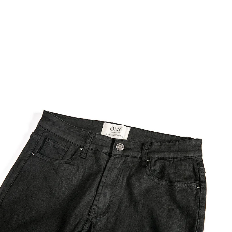 Men Jeans Retro Straight Fit Hipster Jeans for Men and Women Spring and Autumn Black Denim Pants Full Length Trousers