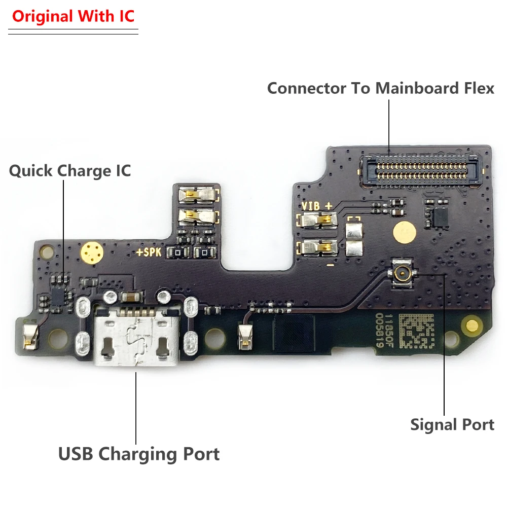 100% Оригинальный Новый USB-разъем для зарядки гибкий кабель с микрофоном Xiaomi Redmi 5 Plus