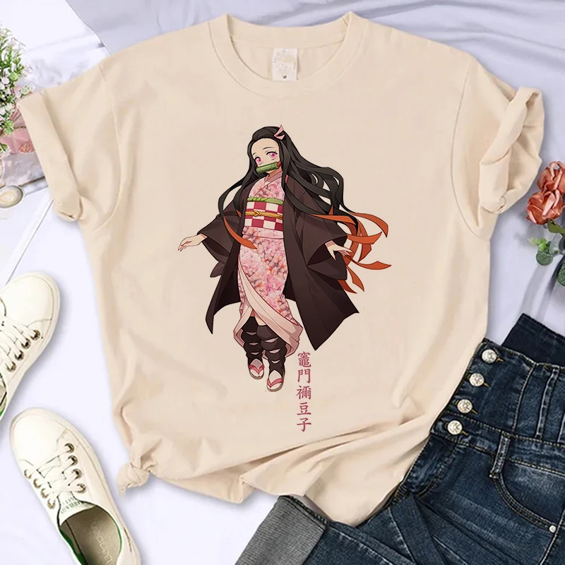 Женская футболка в стиле аниме Demon-skimming