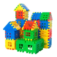 creative large house building blocks assembled 5 6 years old baby boy childrens toys plastic puzzle plug early education