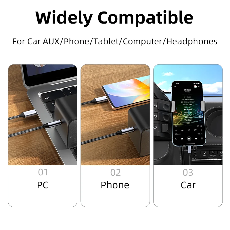 Отсоедините аудиокабель AUX Type-C от разъема USB C до 3 5 мм Аудиоразъем Шнур адаптер