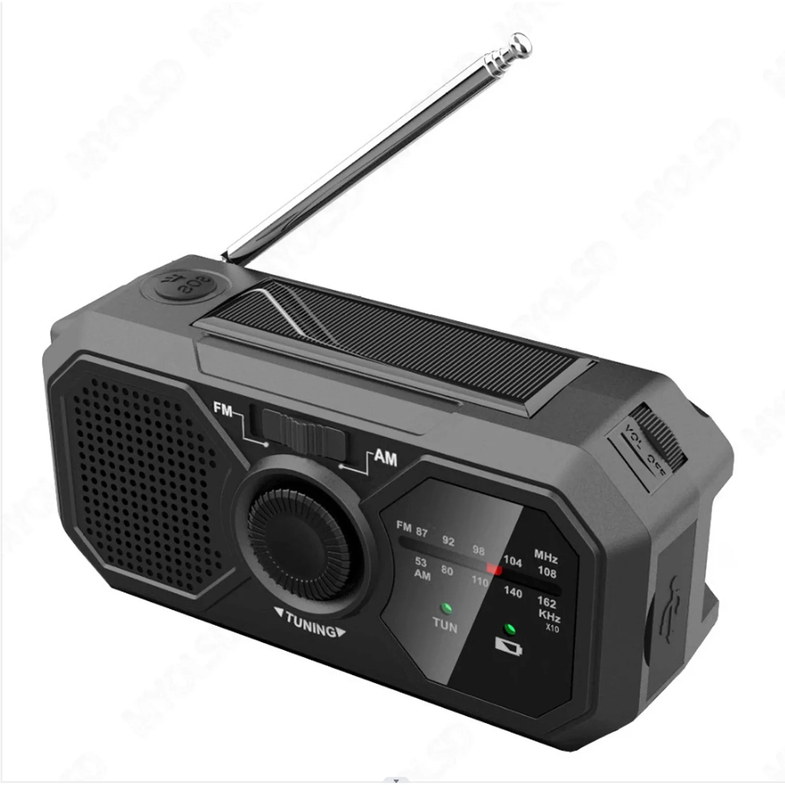 Портативный радиоприемник AM/FM на солнечной батарее
