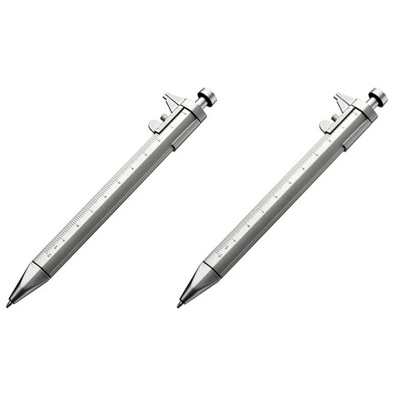 

10Pcs 1.0Mm Gel Ink Pen Vernier Caliper Roller Ball Pen Stationery Ball-Point Pens, 5 Pcs Blue Ink & 5Pcs Black Ink